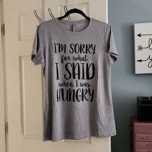 Grey Black Text Sarcastic Junior's TShirt XXL Fitted Tee Never Worn Next Level